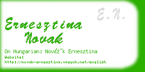 ernesztina novak business card